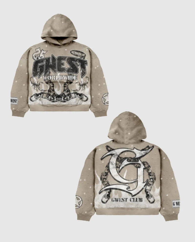 G-West “Complicated” Tan Graphic Hoodie – Premium Streetwear Edition