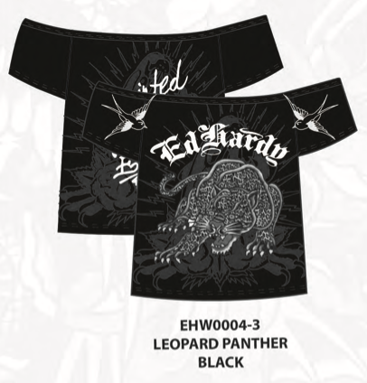 Ed Hardy Leopard Panther Off Shoulder Top