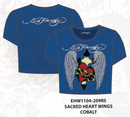 Ed Hardy Sacred Heart Wings Rhinestone Baby Tee