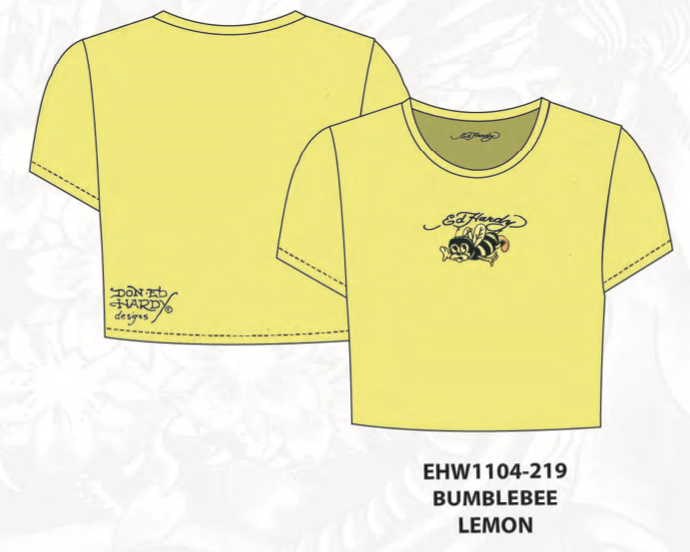 Ed Hardy Bumblebee Embroidered Baby Tee
