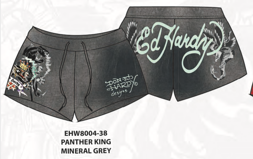 Ed Hardy Panther King Fleece Short