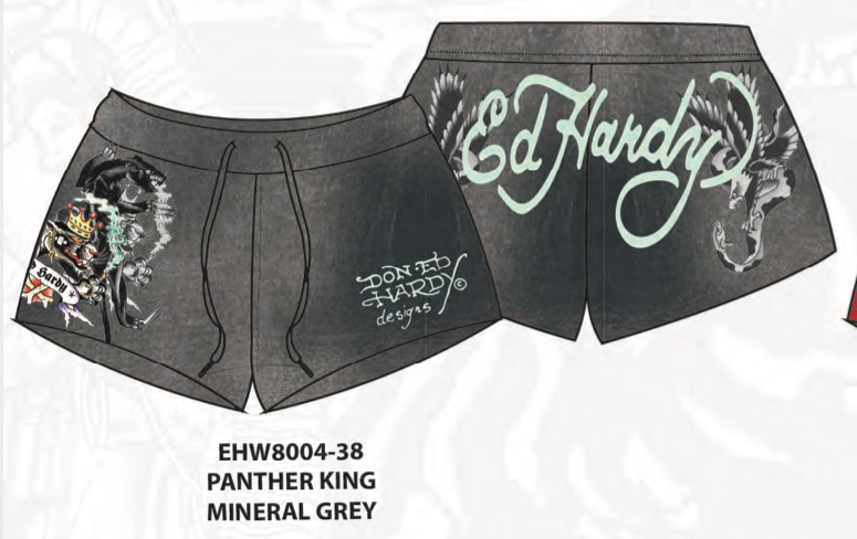 Ed Hardy Panther King Fleece Short