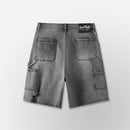 HYDE PARK Double Knee Work Shorts – Rugged Denim with Edgy Details