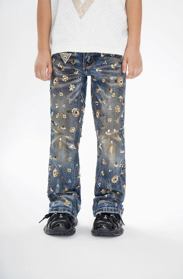 Valabasas Kids Embellished Denim Jeans – Premium Designer Kids Denim