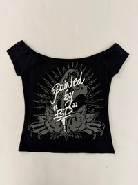 Ed Hardy Leopard Panther Off Shoulder Top