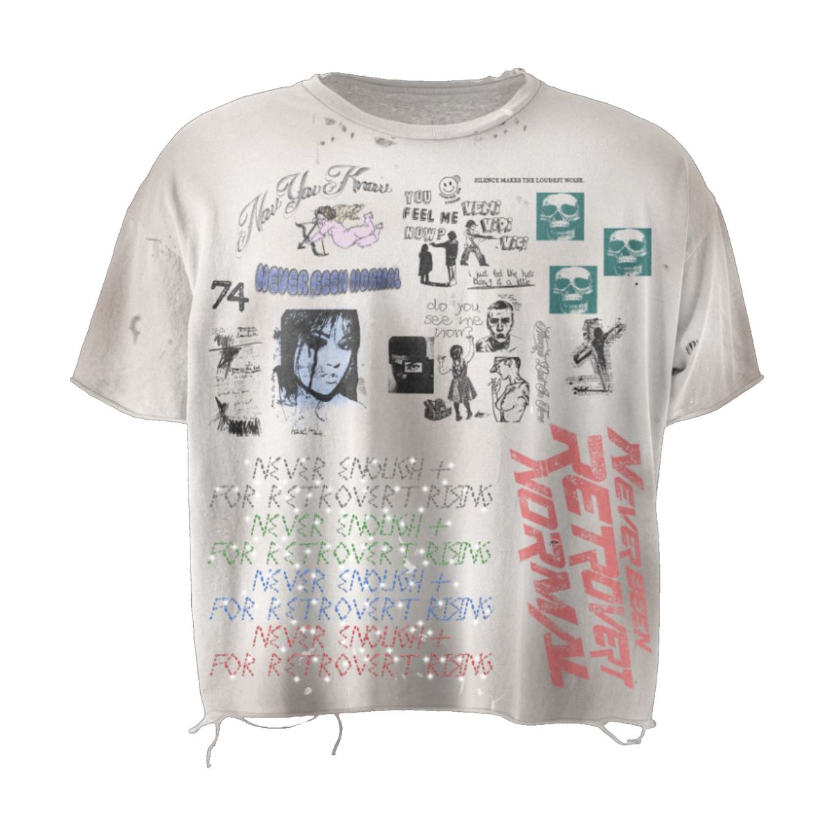Retrovert Rhinestone Never Enough T-Shirt