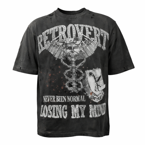 Retrovert Paramadic Rhinestone Stealth Tee