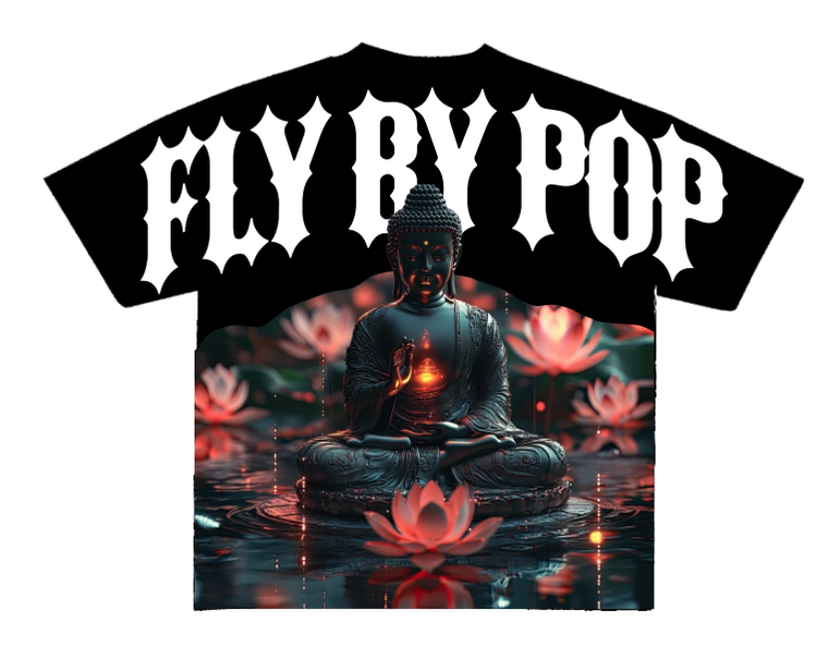Fly By Popularity Buddha Tee – Urban Streetwear with Spiritual Vibes