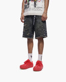 Valabasas Clipped Shorts Dark Dirty Blue