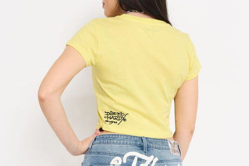 Ed Hardy Bumblebee Embroidered Baby Tee