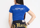 Ed Hardy Sacred Heart Wings Rhinestone Baby Tee