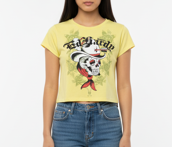 Ed Hardy Skull Cowboy Baby Tee