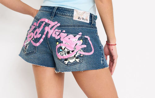 Ed Hardy LKS Heart Denim Shorts