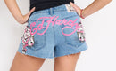 Ed Hardy Pink Leopard Denim Shorts