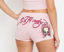 Ed Hardy Pink Flame Booty Biker Short