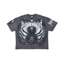 Stray Acid Washed Digital Print Metal Stud Trim T-Shirt