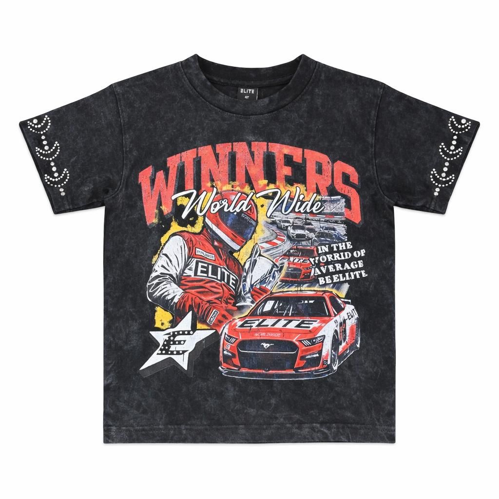 Elite Premium Denim Winners Premium Embellished Kids Tee