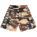Elite Premium Denim – A12 Patch-Work Embellished Denim Shorts Army Camo