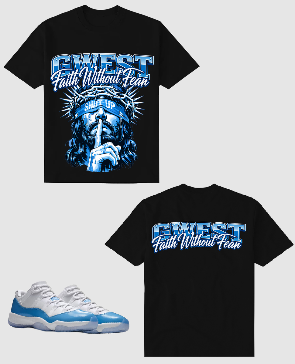 G WEST RheinStones Silence Speaks T-Shirt – Bold Urban Streetwear Tee with Rhinestone Accents