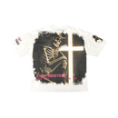 Stray Acid Washed Digital Print Metal Stud Trim T-Shirt – Natural