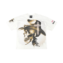 Stray Acid Washed Digital Print Metal Stud Trim T-Shirt – Natural