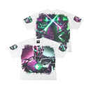 Stray Acid Washed Digital Print Metal Stud Trim T-Shirt – Oat