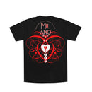 PREMIUM MILANO Melted Heart Crew Neck T-Shirt Black