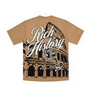 PREMIUM MILANO Rich In History Crew Neck T-Shirt Khaki