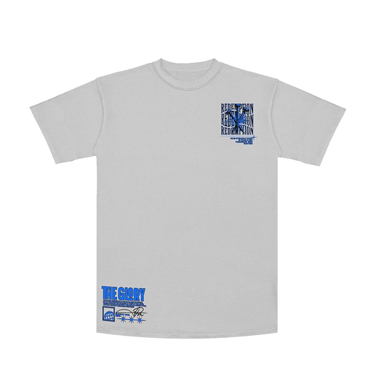 PREMIUM MILANO Redemption Crew Neck T-Shirt Gray