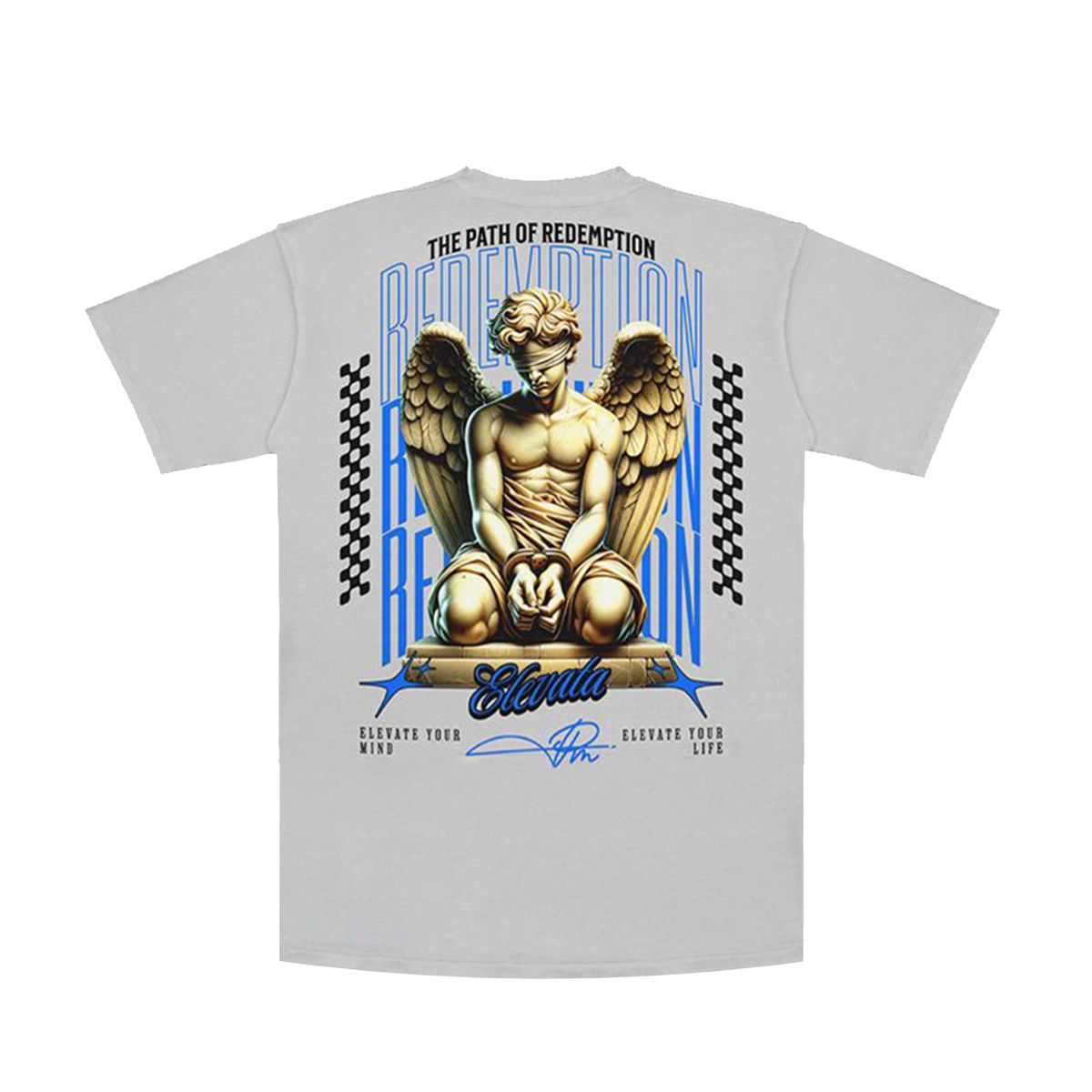 PREMIUM MILANO Redemption Crew Neck T-Shirt Gray
