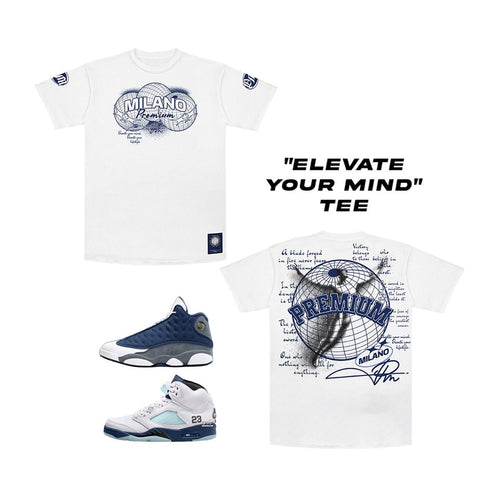 PREMIUM MILANO Elevate Your Mind Crew Neck T-Shirt White