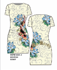 Ed Hardy Tattoo Collage Mesh Dress