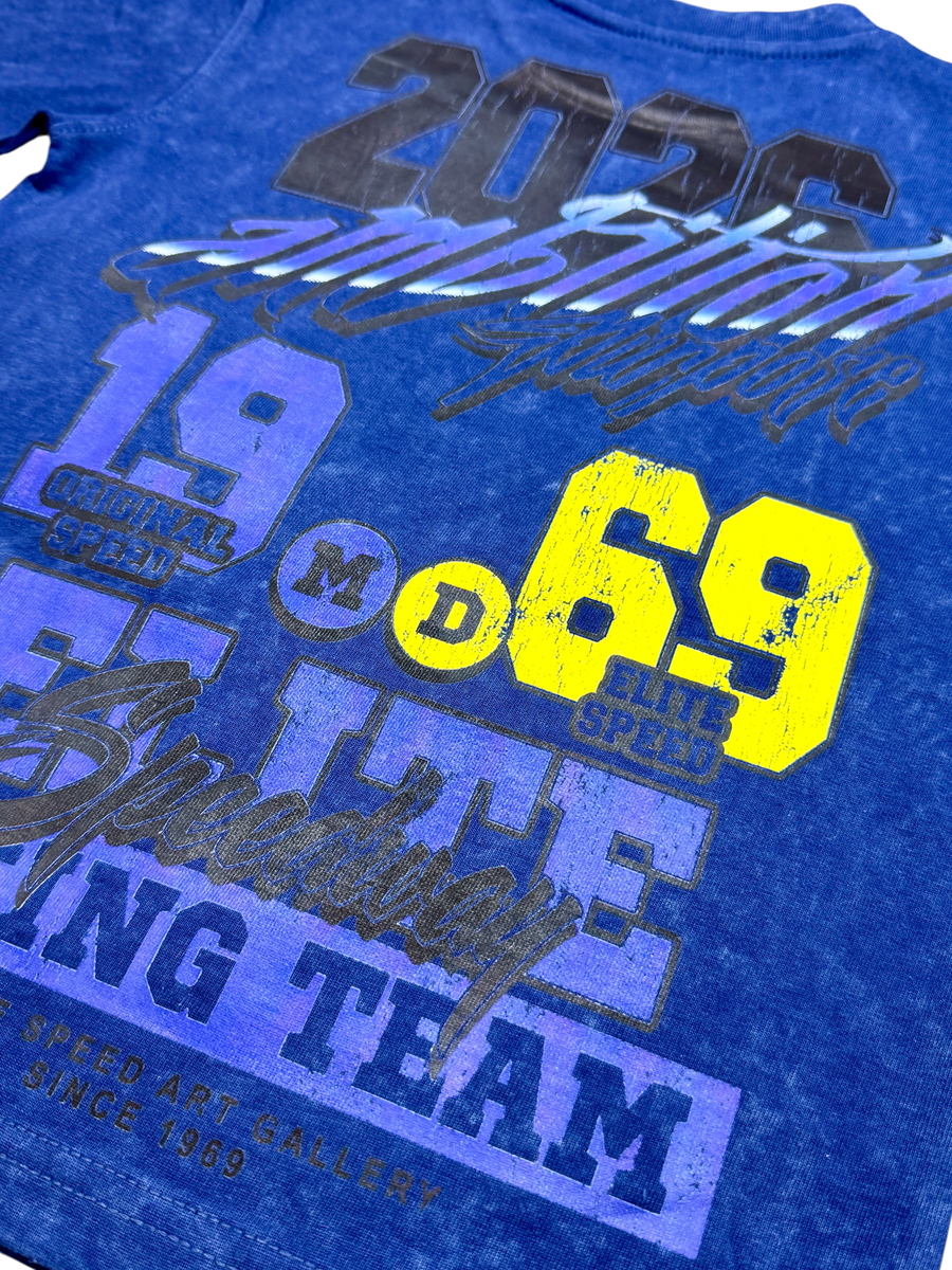 Elite Premium Denim Motocross Premium Embellished Kids Tee
