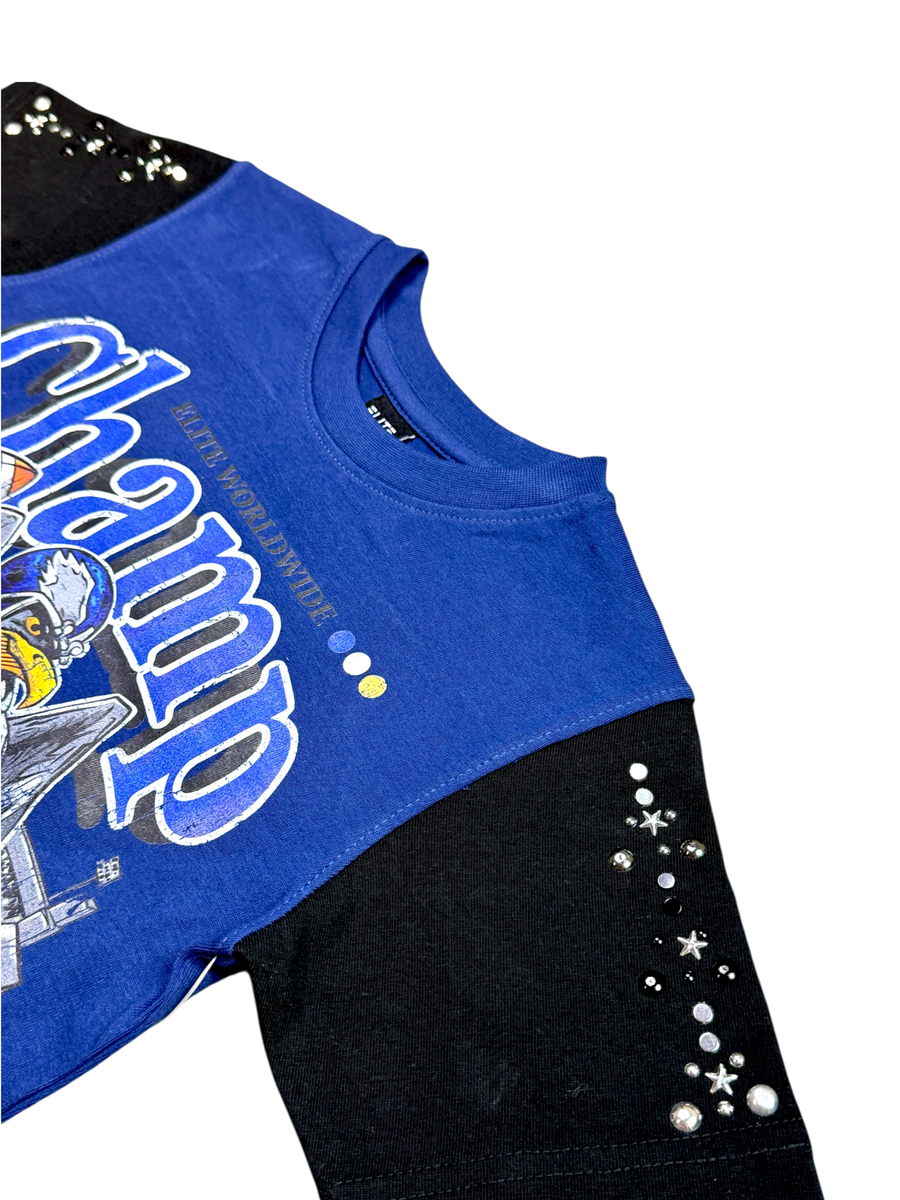 Elite Premium Denim Champ Premium Embellished Kids Tee
