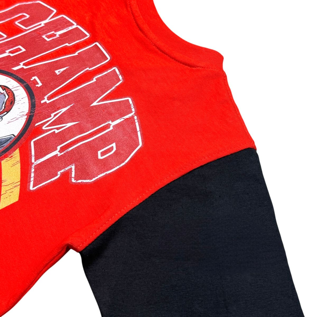 Elite Premium Denim Champ Premium Embellished Kids Tee – Red/Black