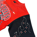 Elite Premium Denim Champ Premium Embellished Kids Tee – Red/Black