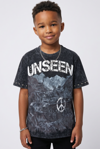 Elite Premium Denim Unseen Embellished Premium Kids Tee – Black