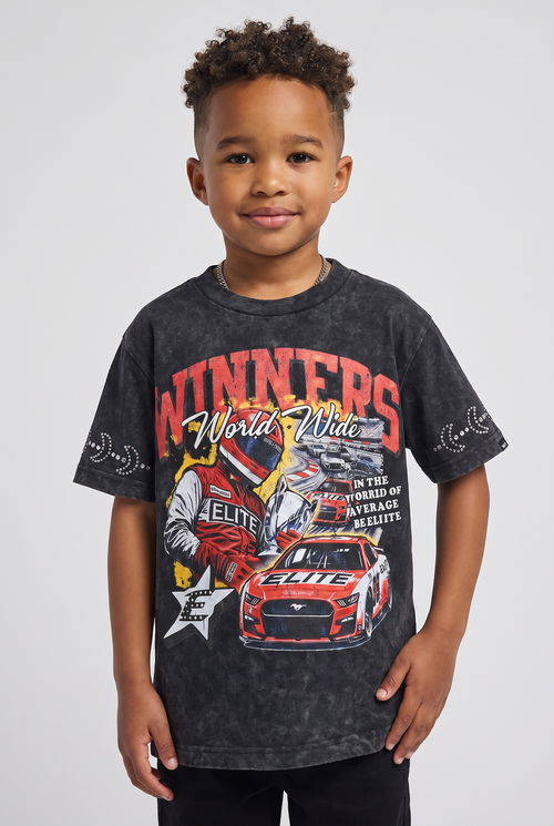 Elite Premium Denim Winners Premium Embellished Kids Tee