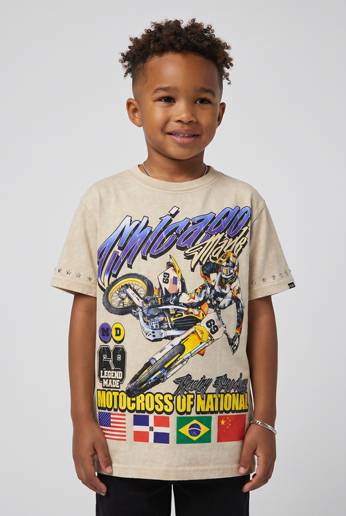 Elite Premium Denim – Motocross Premium Embellished Kids Tee