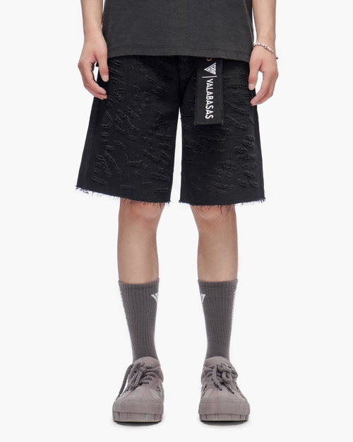 Valabasas Scrape Shorts Jet Black