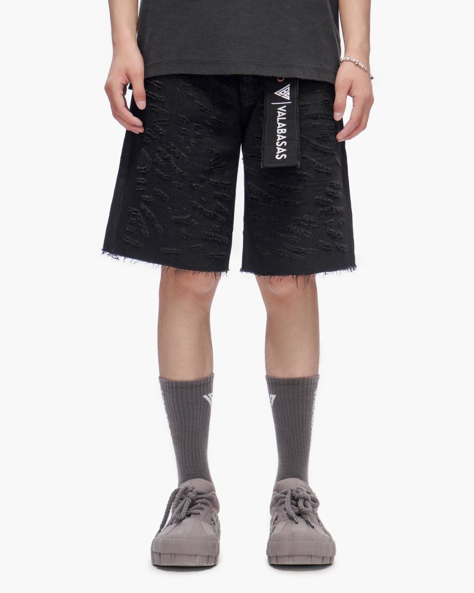 Valabasas Scrape Shorts Jet Black