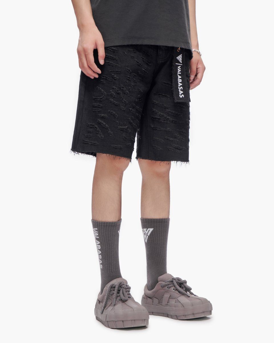Valabasas Scrape Shorts Jet Black