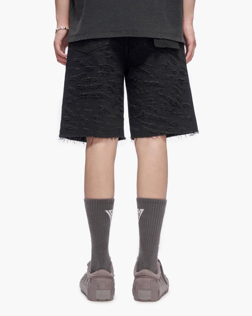 Valabasas Scrape Shorts Jet Black