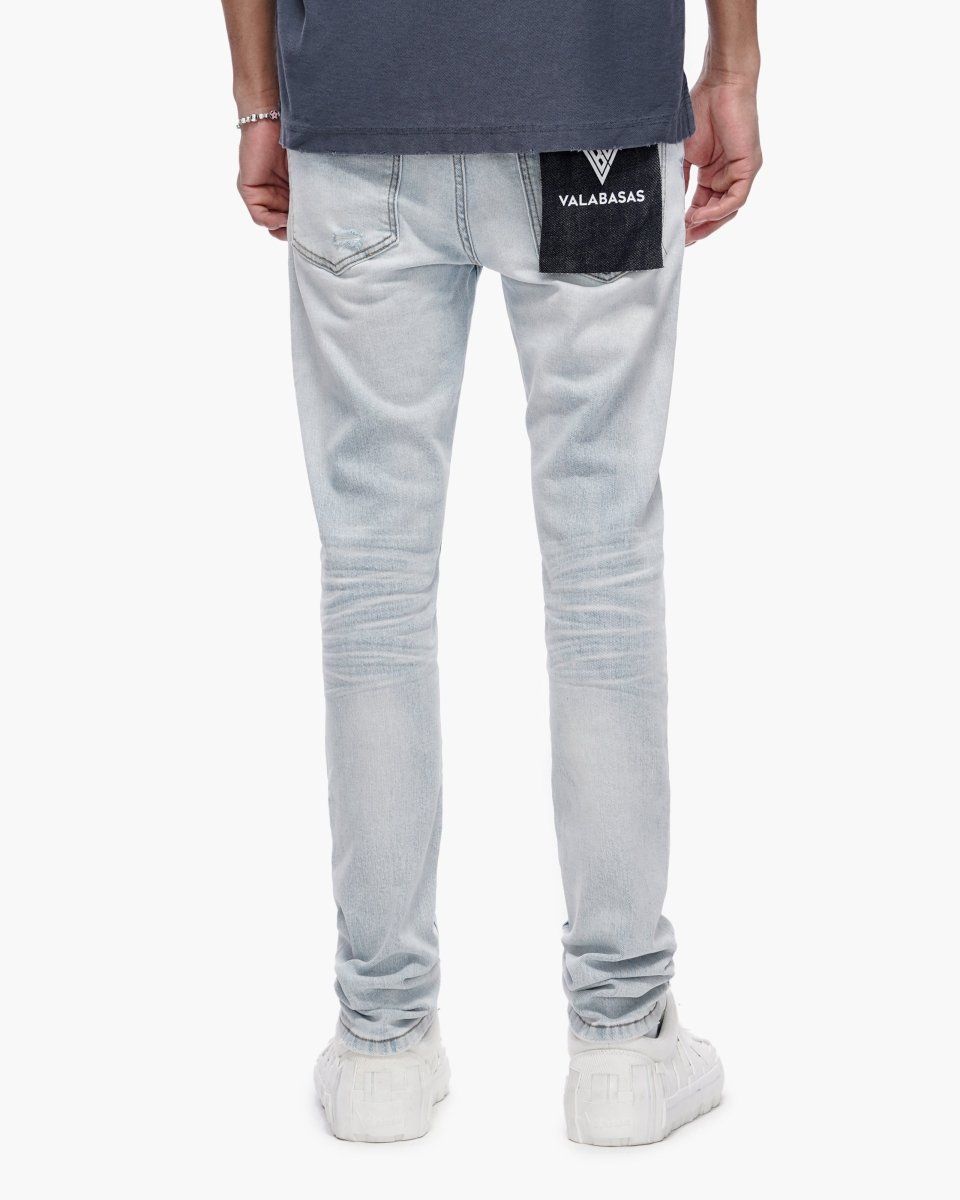 Valabasas Repair Skinny Denim Light Blue Wash