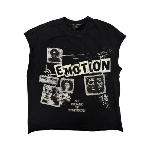Mixed Emotions “Newspaper” Sleeveless Tee