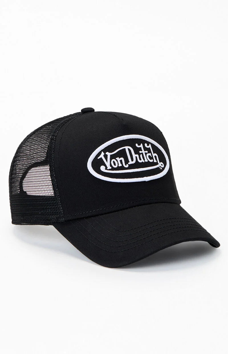 Von Dutch Classic Black Trucker Hat