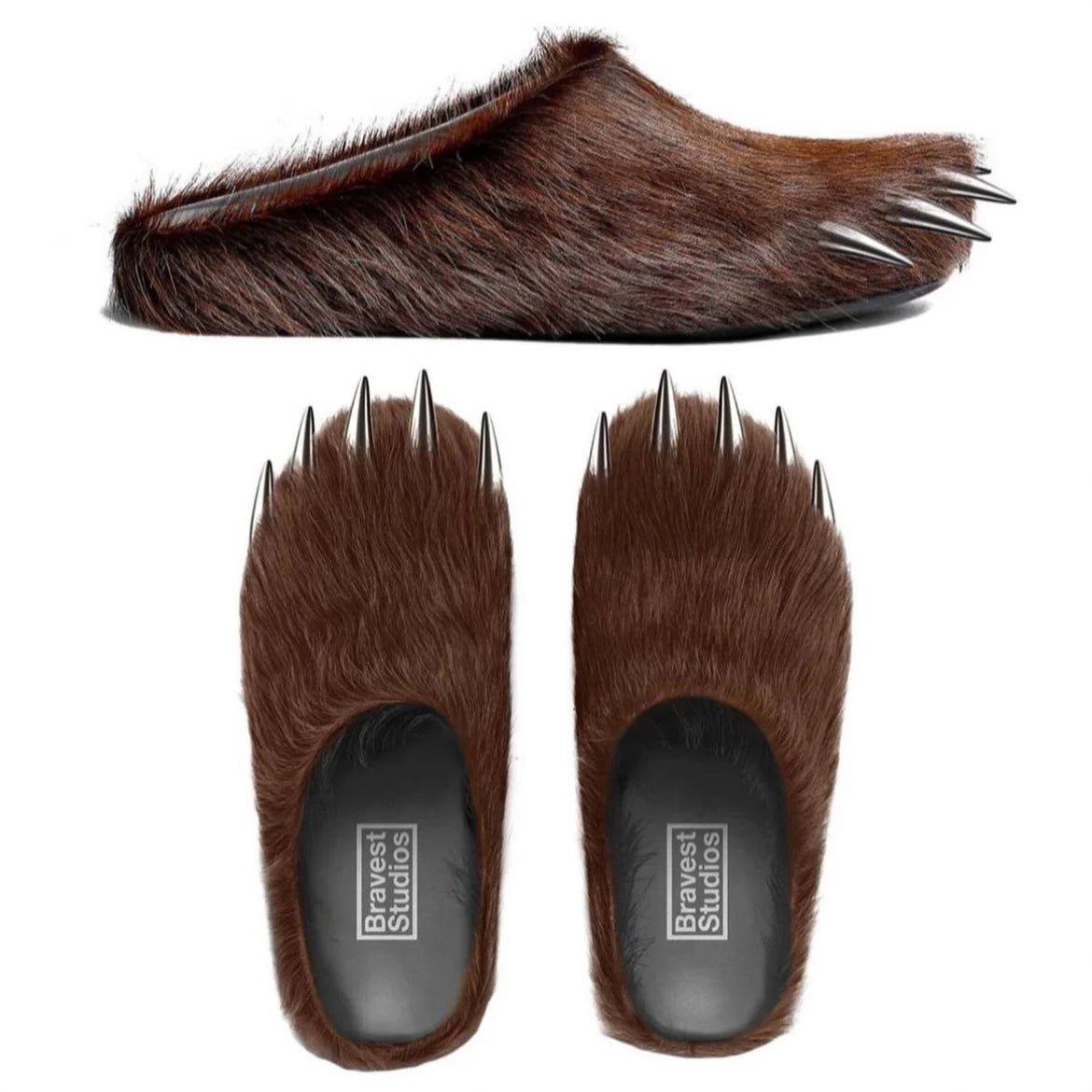 Bravest Studio Brown Bear Claw Mules