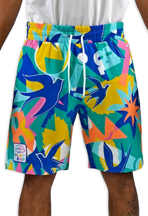 BLACK LEAF Soar Beyond Limits AOP Shorts – Vibrant All-Over Print Streetwear