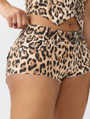 True Religion Spicy Mid Rise Flap Booty Short