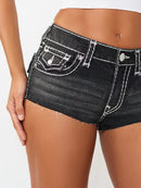 True Religion Spicy Mid Rise Super T Flap Short